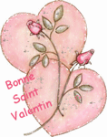 Gif animé bonne Saint Valentin coeurs roses